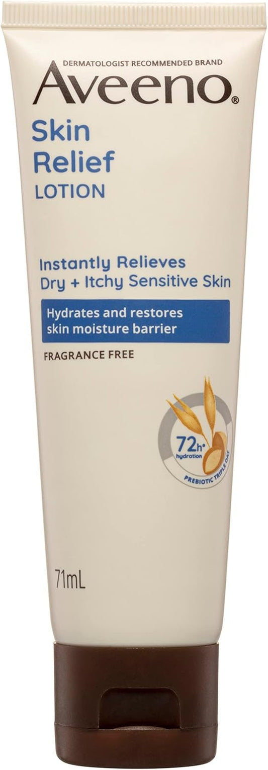 Skin Relief Fragrance Free Body Lotion Shea Butter 72-Hour Intense Hydration Soothe Dry Itchy Sensitive Skin 71G