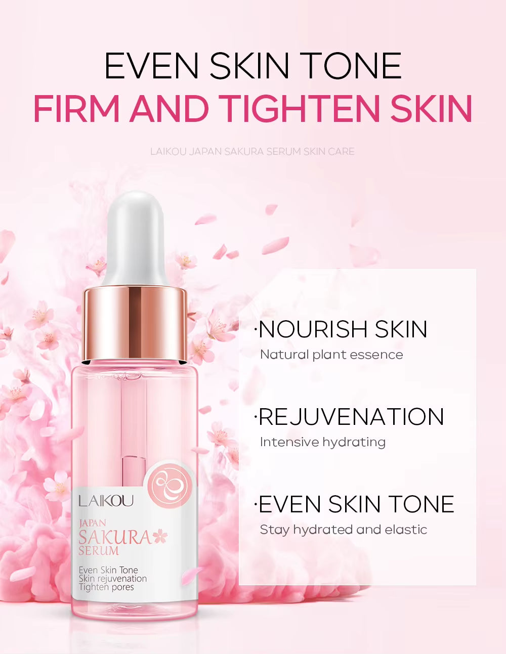 Sakura Serum Nourish Essence Oil Control Balance Grease Brightening Rejuvenation Skin Korean Skin Care Products 17Ml