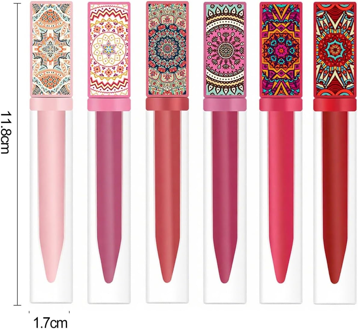 6 Color Matte Liquid Lipstick, Girl Lip Gloss, Waterproof Long Lasting Lip Glaze, Beauty Moisturizing Lip Tint Makeup Set Lip Cosmetic Travel Kit for Women Shimmer Glitter Liquid Eyeshadow