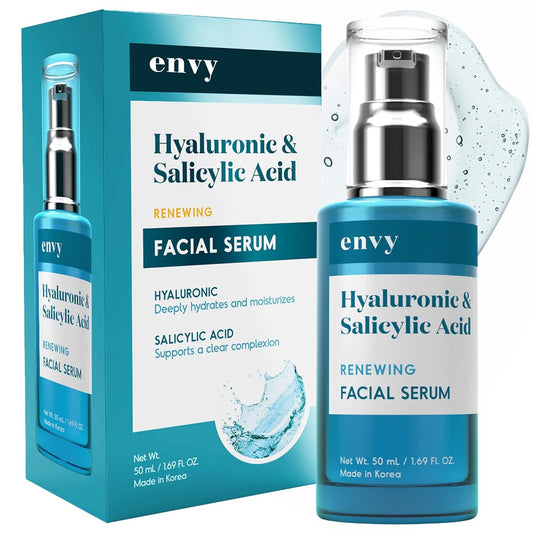 Hyaluronic Acid Serum for Face - Pore Cleansing, Skin Tightening & Hydrating - Dermatologist Tested, Anti-Aging Facial Serum for All Skin Types - Cruelty-Free Korean Skin Care - 1.69 Fl. Oz