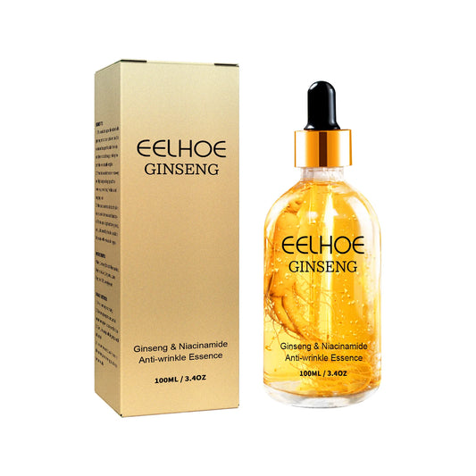 24K Gold Ginseng Serum anti Wrinkle Lifting Firming Fade Fine Lines Lightening Spot Hyaluronic Acid Nicotinamide Facial Essence