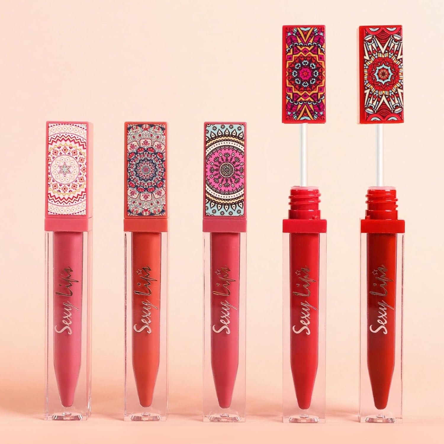 6 Color Matte Liquid Lipstick, Girl Lip Gloss, Waterproof Long Lasting Lip Glaze, Beauty Moisturizing Lip Tint Makeup Set Lip Cosmetic Travel Kit for Women Shimmer Glitter Liquid Eyeshadow