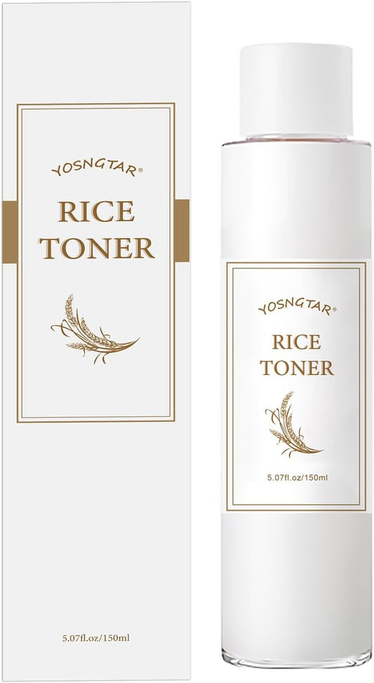Rice Toner, Enriched with Brown Rice Extract, Is Specifically Formulated to Hydrate the Skin, Effectively Refreshing and Soothing It, in Line with Vegan Skincare Principles. 150ML (Rice)