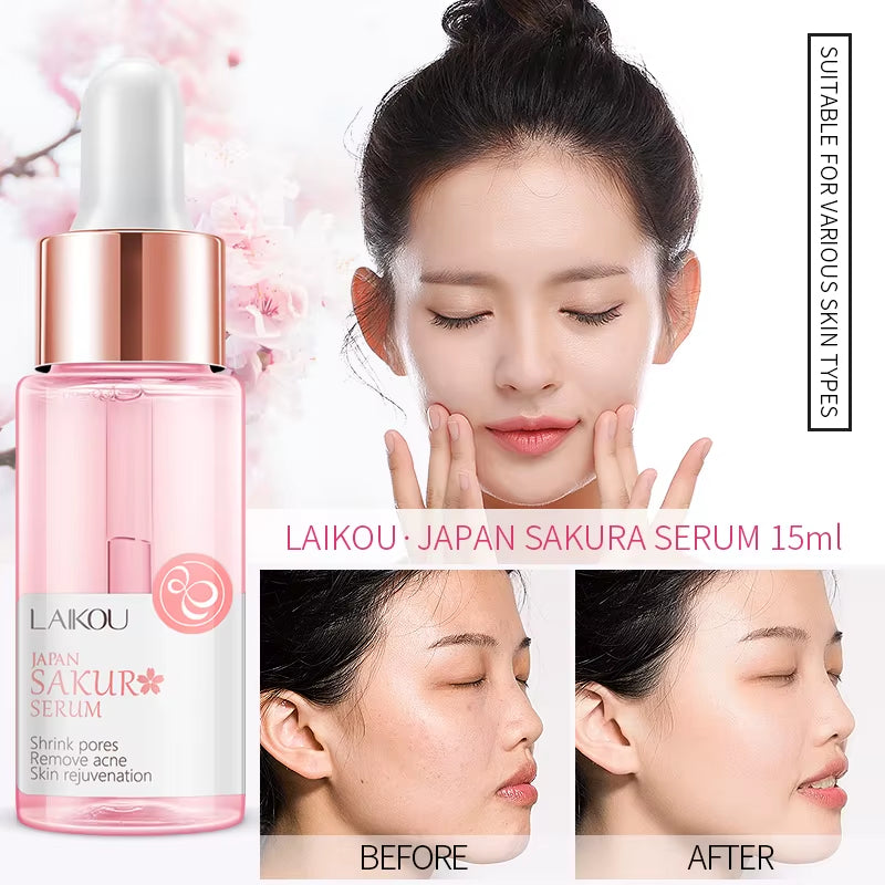 Sakura Serum Nourish Essence Oil Control Balance Grease Brightening Rejuvenation Skin Korean Skin Care Products 17Ml