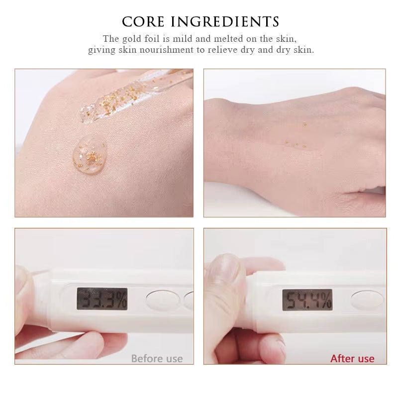 Niacinamide Serum Hyaluronic Acid for Face 24K Gold Serum Moisturizing Brighten Smoothing Facial Skin Care