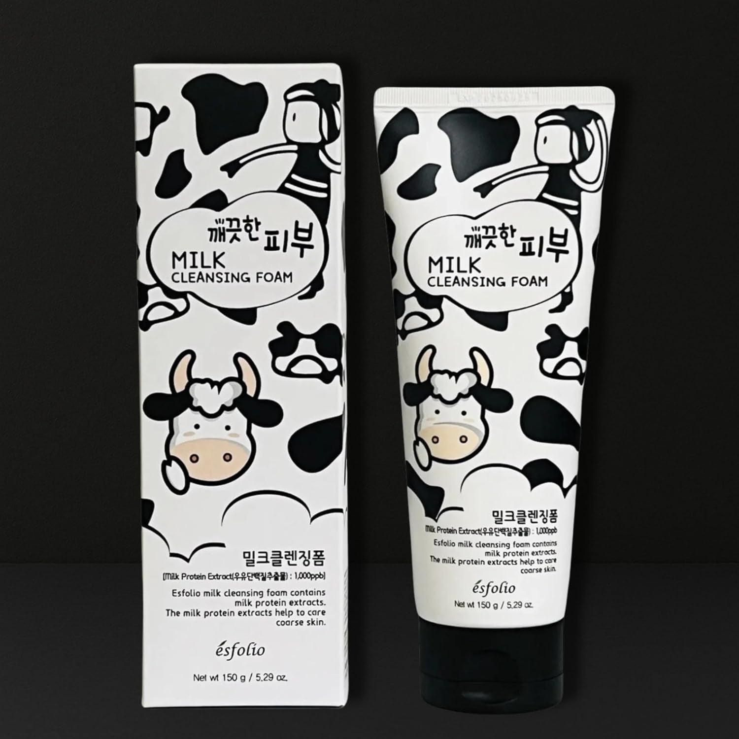 Milk Cleansing Foam – Hydrating Face Wash for All Skin – Korean Skincare Milk Protein for Gentle Deep Cleansing – Moisturizing Facial Cleanser for Soft & Smooth Skin (5.29Oz -150G)