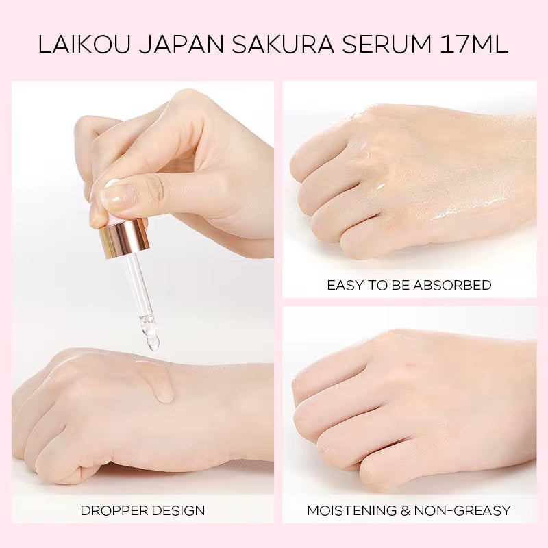 Sakura Serum Nourish Essence Oil Control Balance Grease Brightening Rejuvenation Skin Korean Skin Care Products 17Ml