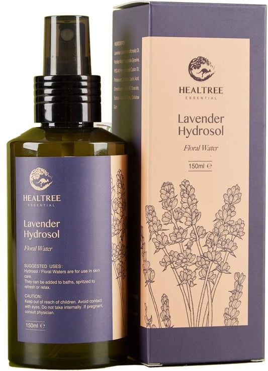 Lavender Floral Water - Face and Body Mist for Dry Skin, Spray Bottle 150Ml