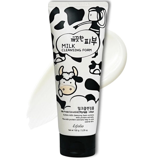 Milk Cleansing Foam – Hydrating Face Wash for All Skin – Korean Skincare Milk Protein for Gentle Deep Cleansing – Moisturizing Facial Cleanser for Soft & Smooth Skin (5.29Oz -150G)