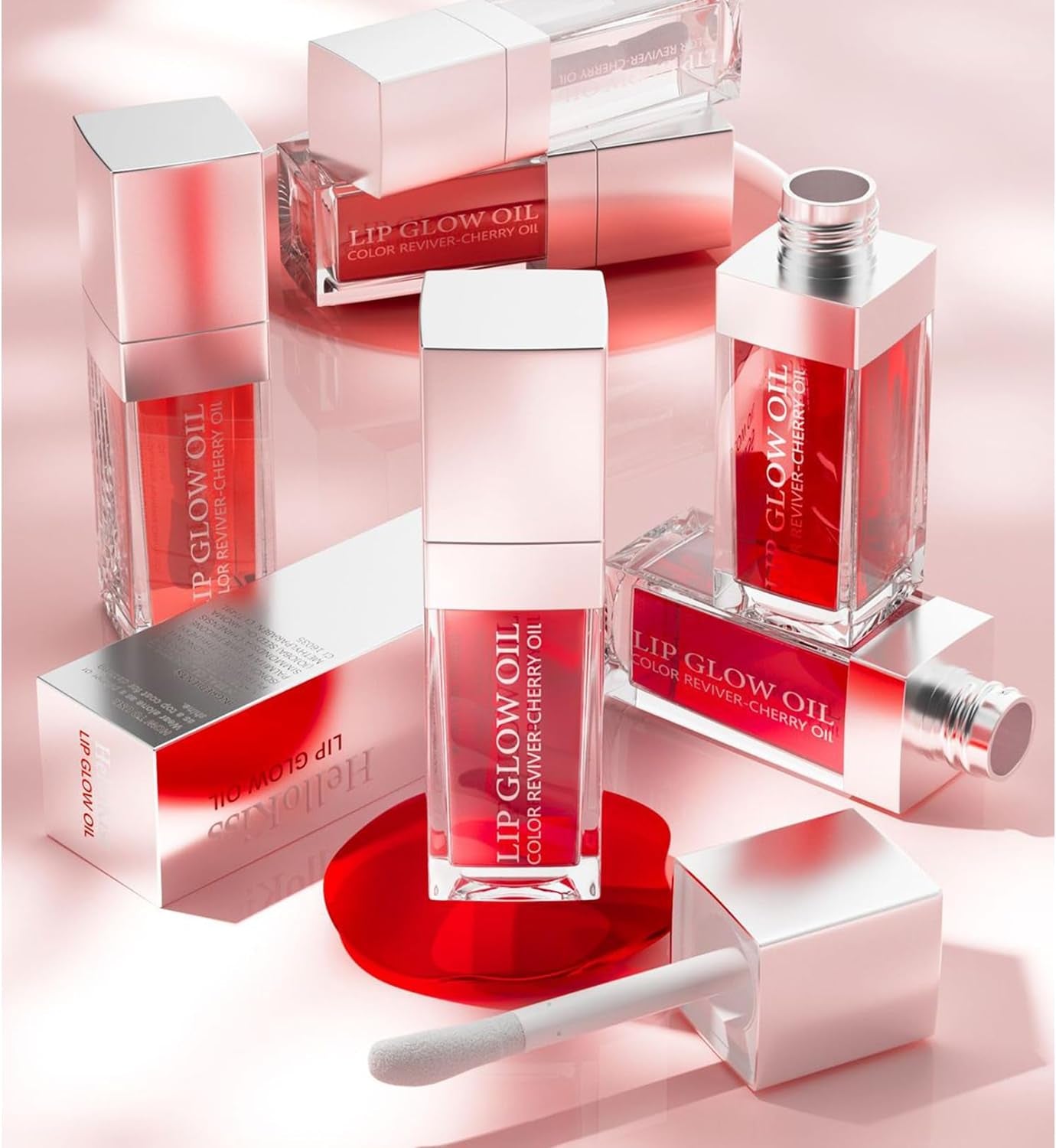 Hydrating Lip Glow Oil, Plumping Lip Gloss, No-Sticky Transparent Moisturizing Lip Balm, Natural Lip Plumper Gloss Make Lips Fuller and Moisturizing 04