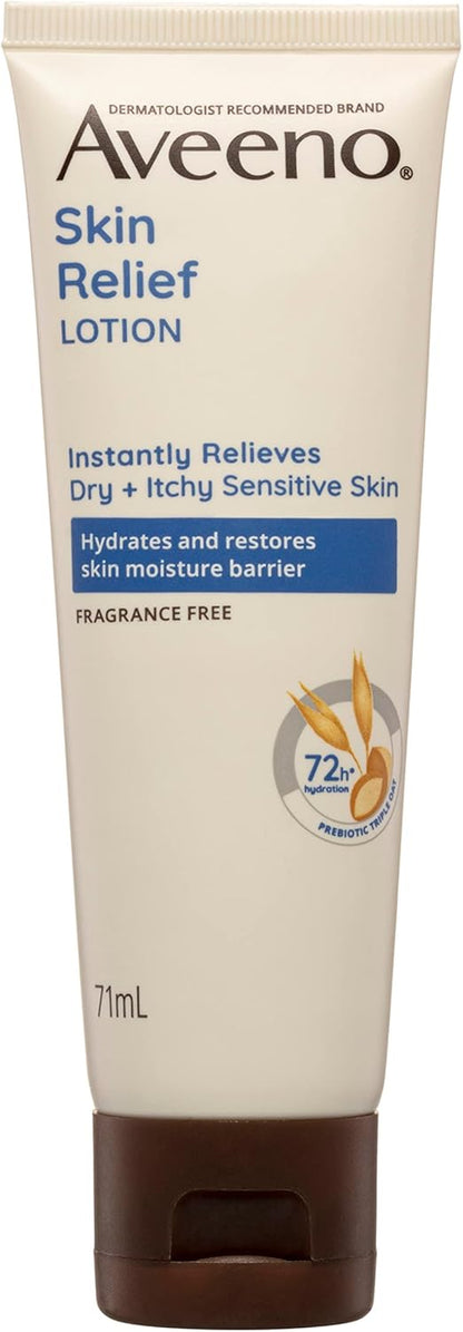 Skin Relief Fragrance Free Body Lotion Shea Butter 72-Hour Intense Hydration Soothe Dry Itchy Sensitive Skin 71G