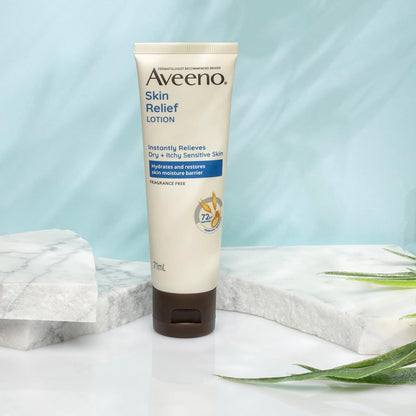 Skin Relief Fragrance Free Body Lotion Shea Butter 72-Hour Intense Hydration Soothe Dry Itchy Sensitive Skin 71G