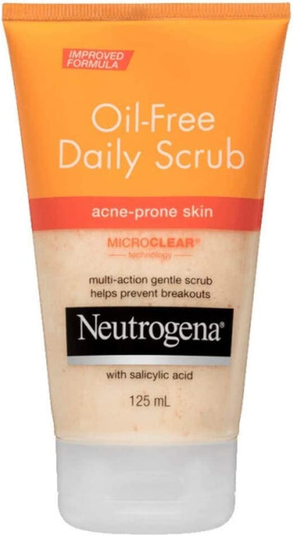 Oil Free Acne Face Scrub 125Ml|For Acne-Prone Skin|With Salicylic Acid|Prevents Breakouts|Dissolves Oil, Dirt & Impurities|Unclogs Pores