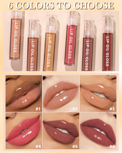 Hydrating Lip Tint Stain-1Pcs Tinted Plumping Lip Glow Oil, Moisturizing Water Lip Stain Makeup, Pigmented Non-Sticky Vegan Lip Gloss, Multi-Use Lip & Cheek Tint, Nude Glossy Finish, Cruelty Free-03#