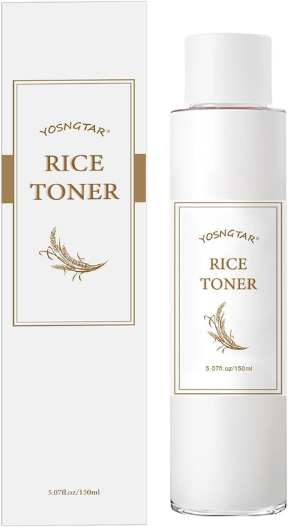Rice Toner, Enriched with Brown Rice Extract, Is Specifically Formulated to Hydrate the Skin, Effectively Refreshing and Soothing It, in Line with Vegan Skincare Principles. 150ML (Rice)