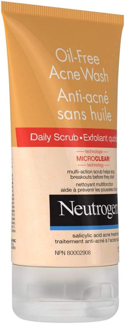 Oil Free Acne Face Scrub 125Ml|For Acne-Prone Skin|With Salicylic Acid|Prevents Breakouts|Dissolves Oil, Dirt & Impurities|Unclogs Pores
