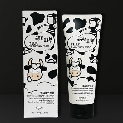 Milk Cleansing Foam – Hydrating Face Wash for All Skin – Korean Skincare Milk Protein for Gentle Deep Cleansing – Moisturizing Facial Cleanser for Soft & Smooth Skin (5.29Oz -150G)