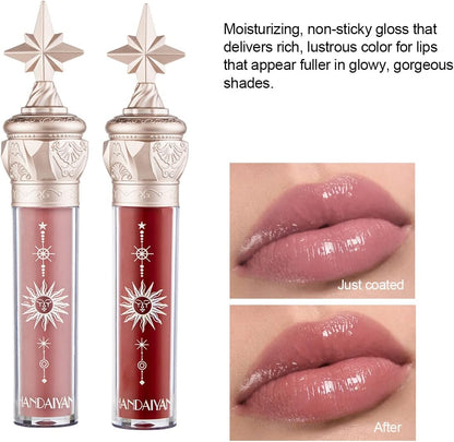 Tinted Lip Balm, Lipstick, Lip Gloss, Waterproof Long-Lasting Lipstick for Lip Plumper Gloss and Makeup, Liquid Blush Lip Tint Gift (#702 Chocolate Caramel Berry)